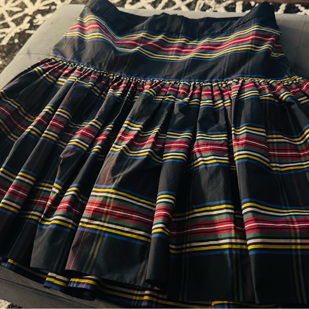 J. Crew A-Line Skirt with Multicolor Stripes